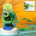 Cute Plastic Water Bottle with Strap & Stickers  Kids School Bottle (1 Pc)