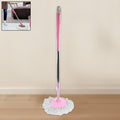 Stainless Steel 360Â° Rotating Mop with Microfiber Head & Adjustable Rod