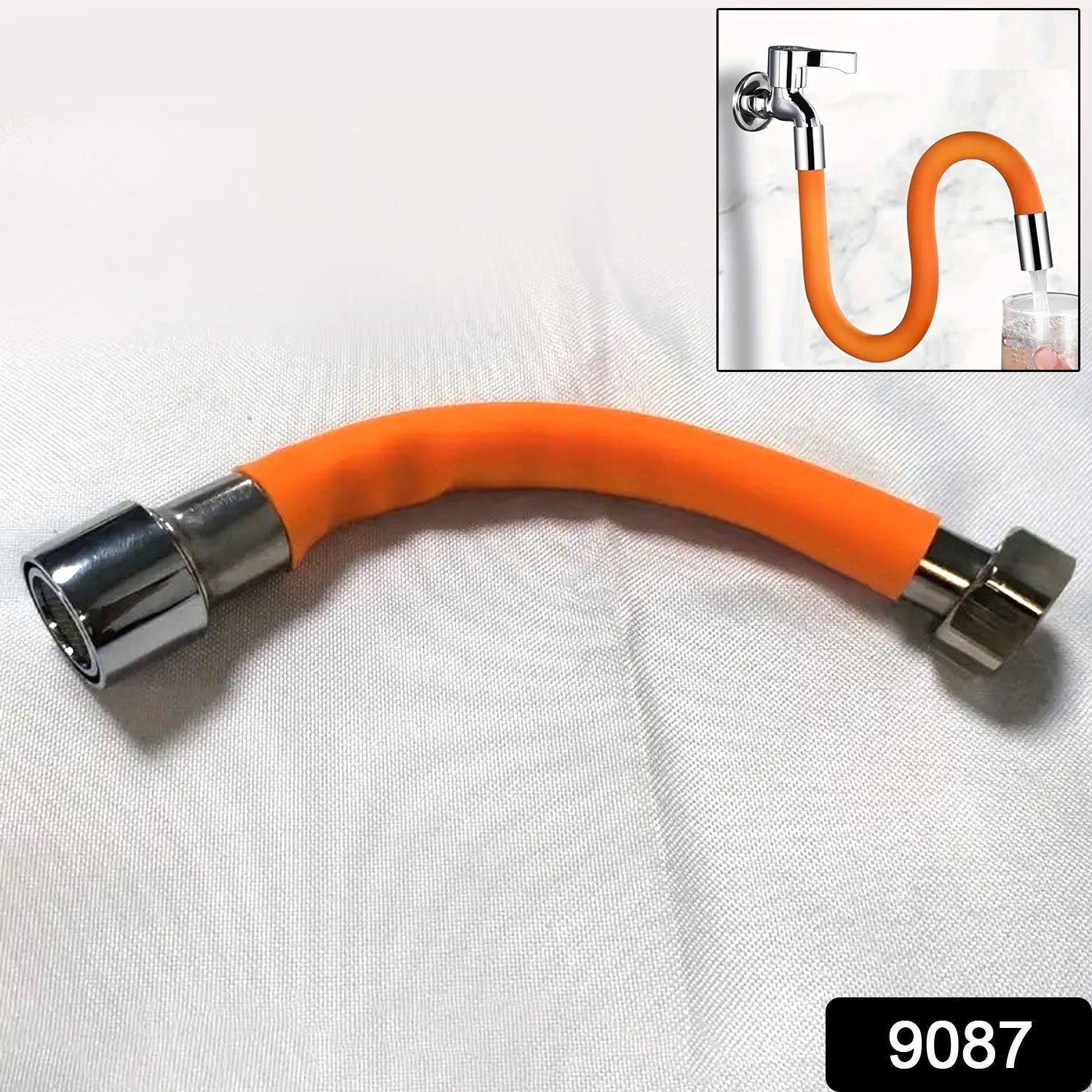 Flexible Water Tap Extender, 360Â° Bending Faucet Extension Tube with Connector (18cm)