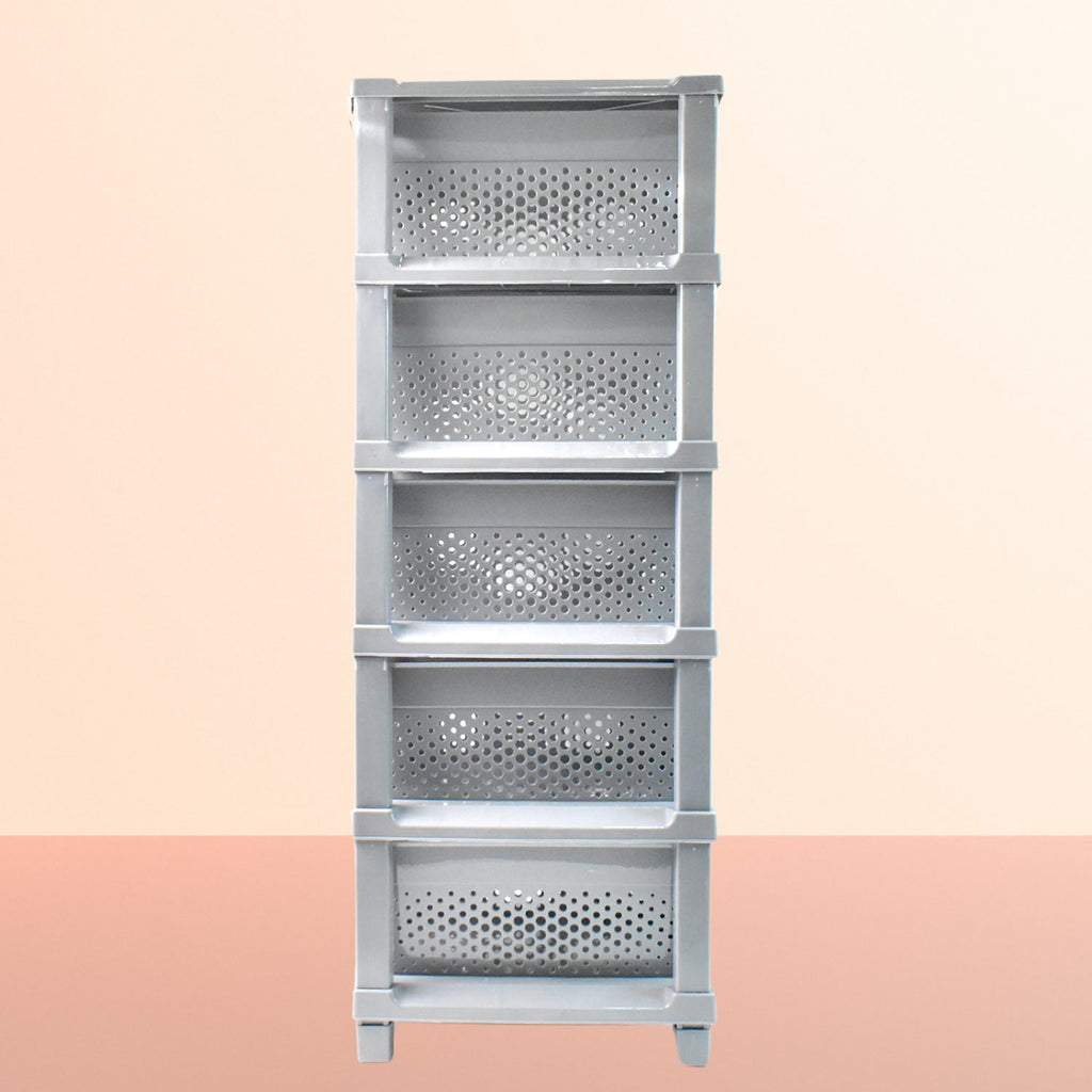 Multi-Purpose Anti-Slip 5 Layer Modular Drawer Storage System (68Ã—33 Cm)