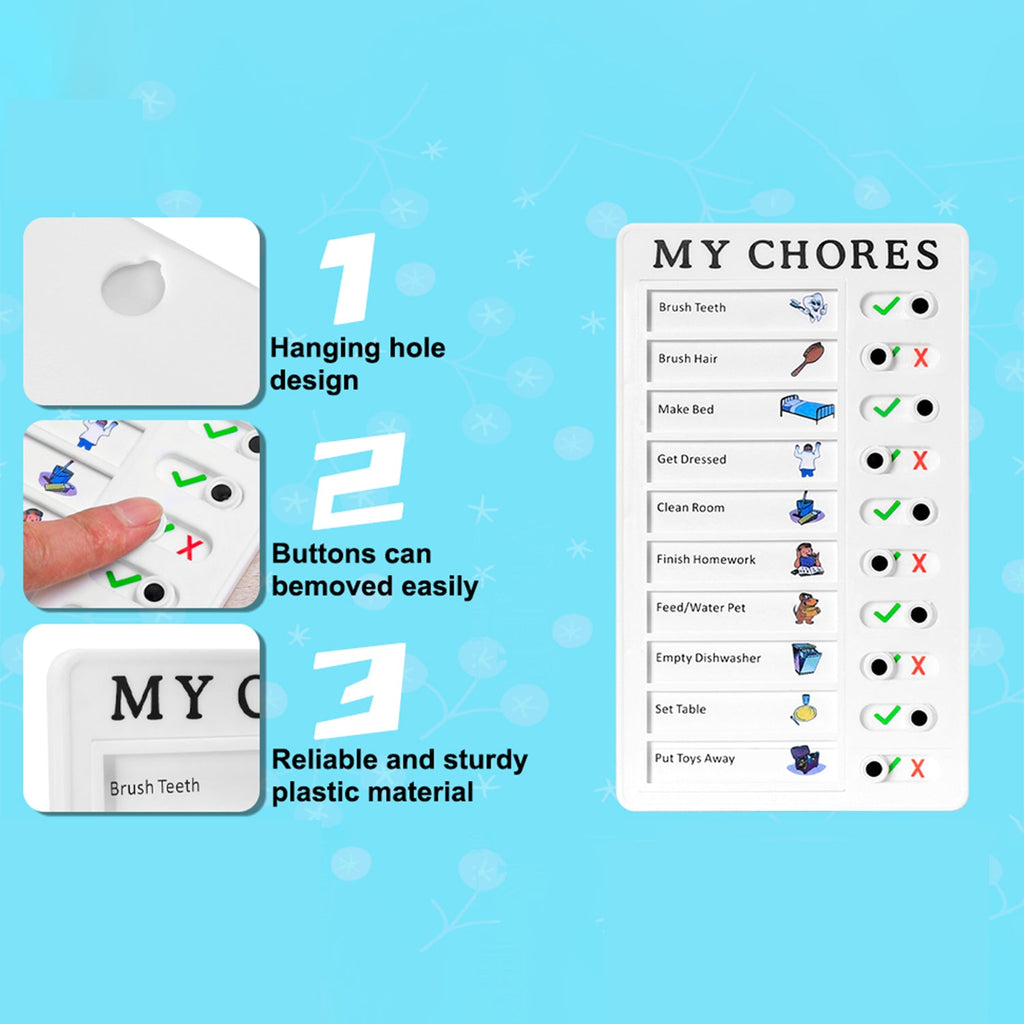 Portable Chores Note Board (20Ã—12 cm, Mix Color)
