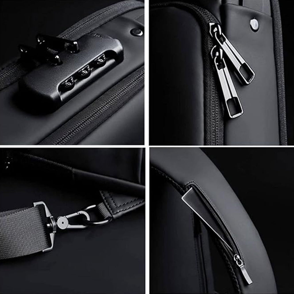 Trendy Anti-Theft Crossbody Sling Bag with USB Charging Port (1 Pc)