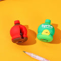 2-in-1 3D Cold Drink Bottle Shape Rubber Pencil  Set, Boys Girls Gifts (1 Pc )