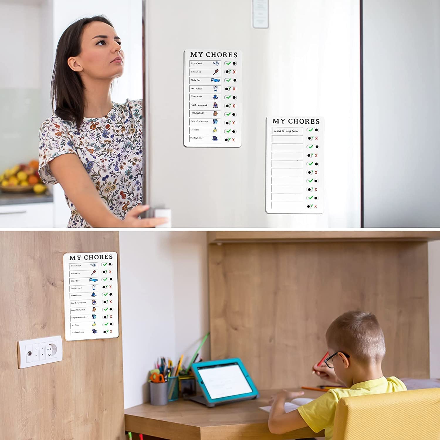 Portable Chores Note Board (20Ã—12 cm, Mix Color)