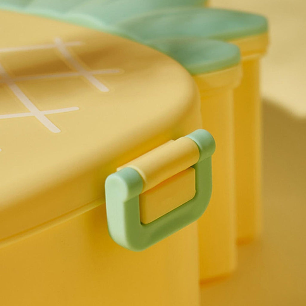 Kids Lunch Box Cute Pineapple Shaped Bento Box with Fork Spoon Snack Container