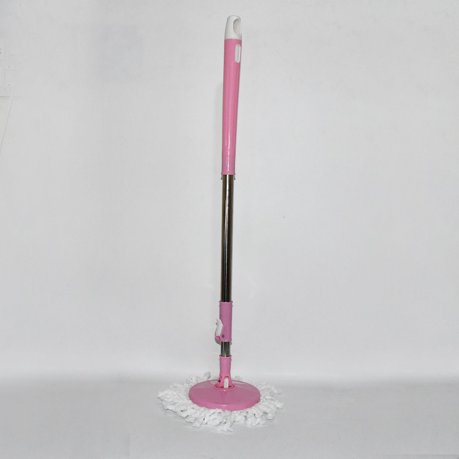 Stainless Steel 360Â° Rotating Mop with Microfiber Head & Adjustable Rod