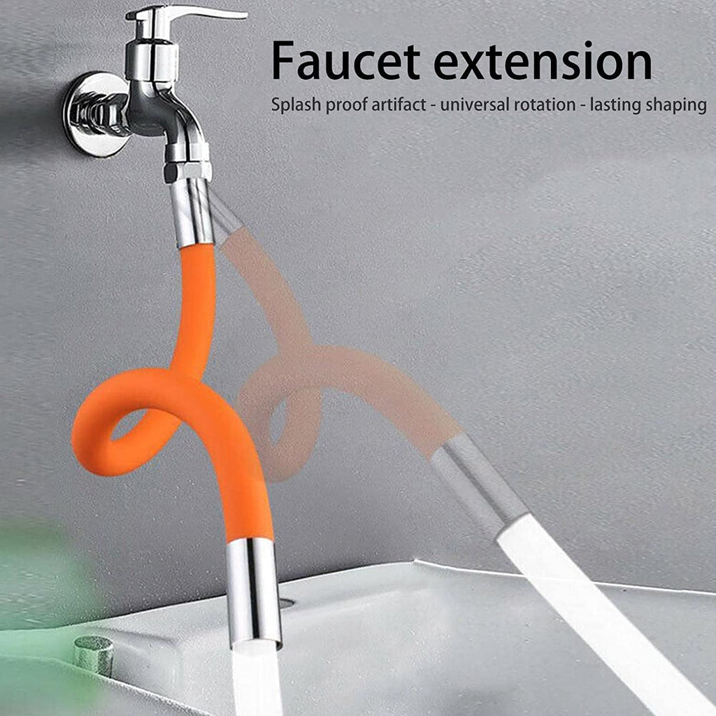 Flexible Water Tap Extender, 360Â° Bending Faucet Extension Tube with Connector (18cm)
