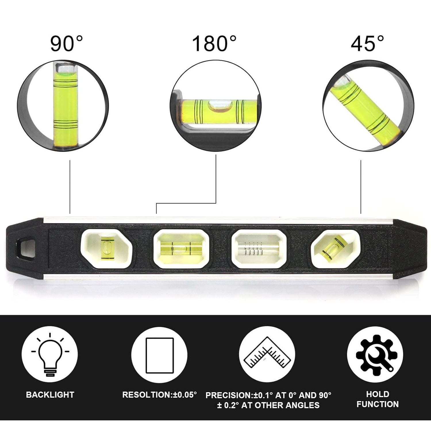 Professional Aluminum Spirit Level Measuring Tool  (B Grade / 1 Pc)