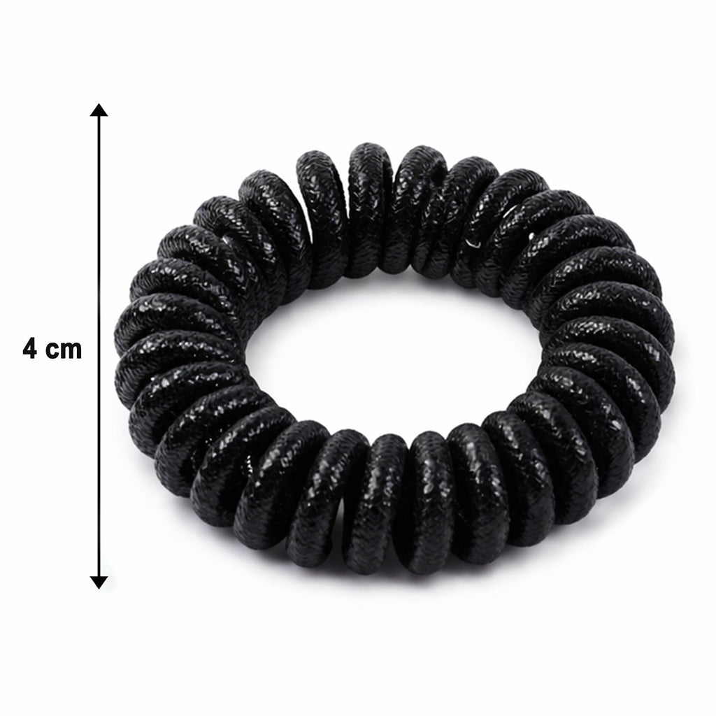 Soft Stretchable Telephone Wire Style Hair Bands Set (1 Pc)