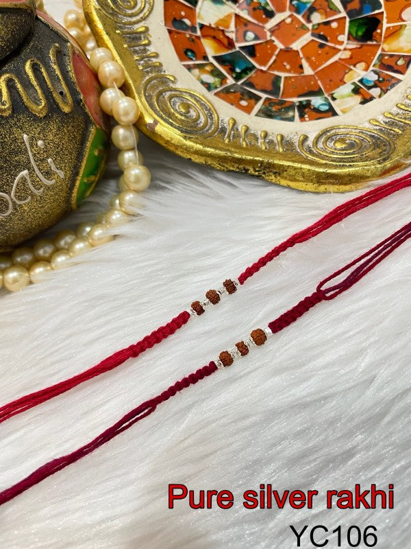 pure silver rakhi
