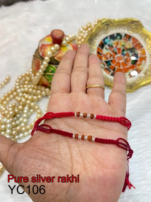 pure silver rakhi