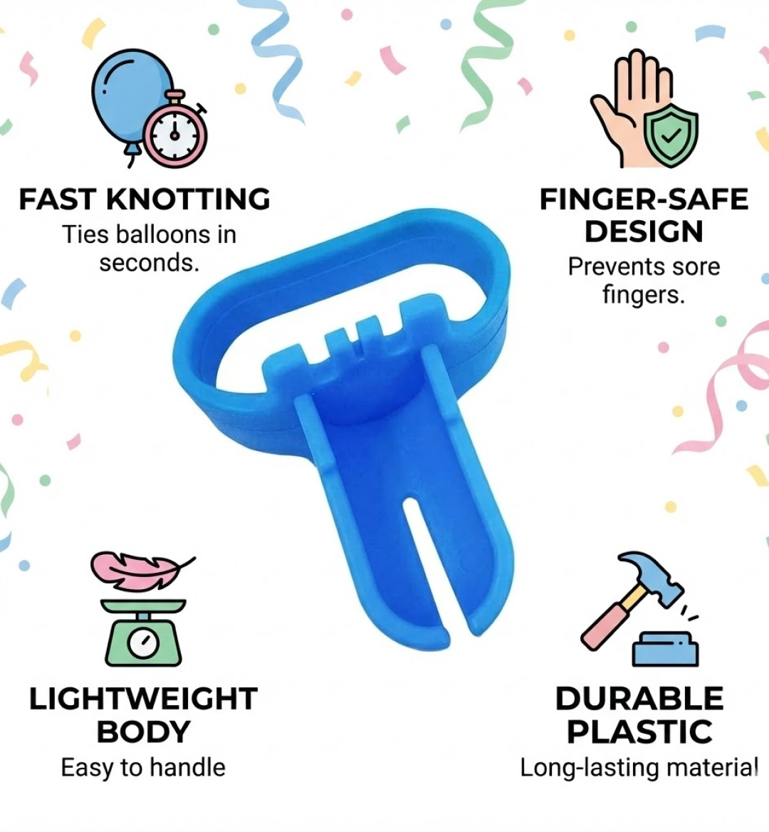 Balloon Tying Tool â€“ Fast Knotting for Party Decorations