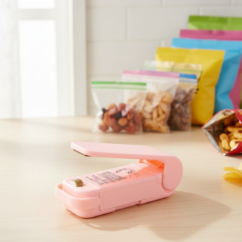 Mini Plastic Bag Sealer â€“ Portable Heat Sealing Machine (Battery Operated / 1 Pc)