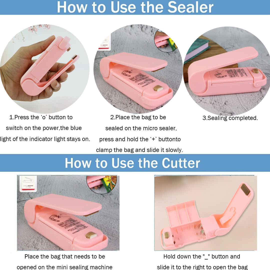 Mini Plastic Bag Sealer â€“ Portable Heat Sealing Machine (Battery Operated / 1 Pc)