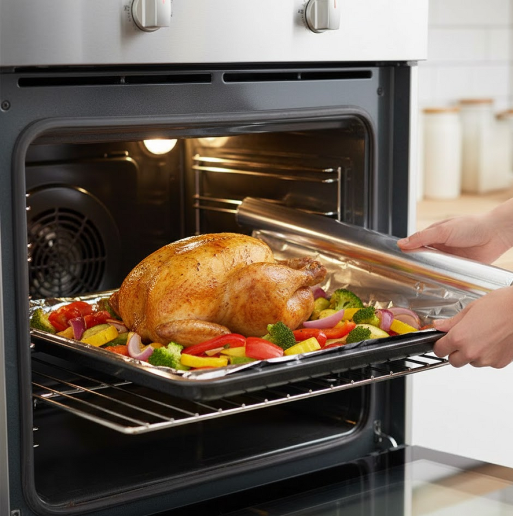 Heavy-Duty Aluminum Foil Roll â€“ Non-Stick, Thick Sheet Baking & (10m x 300mm)