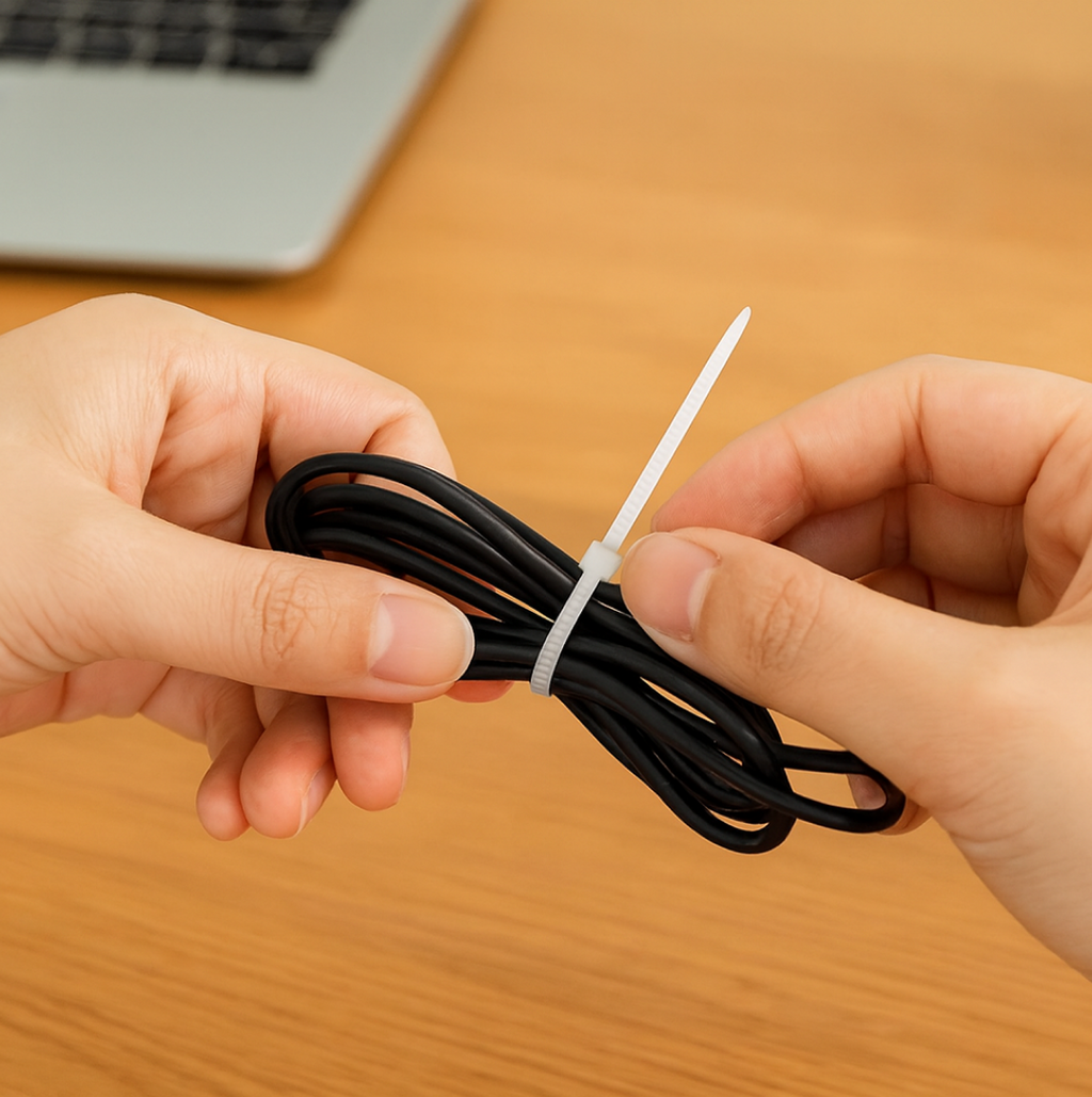 3.2Ã—200 MM Nylon Self-Locking Cable Ties â€“ Heavy Duty Zip Wire Tie (Pack of 100, Black)