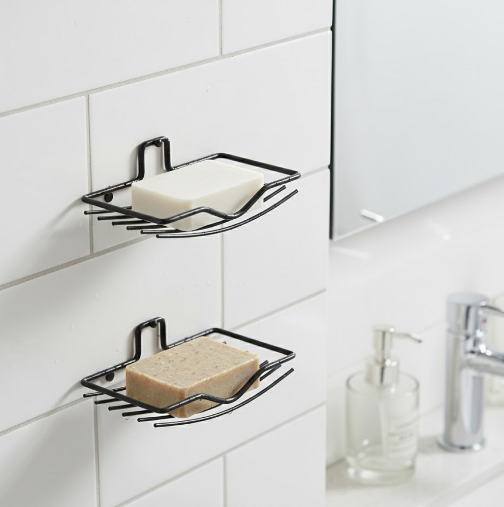 Wall Mount 2-Piece Soap Rack â€“ Versatile Holder for Bathrooms & Homes