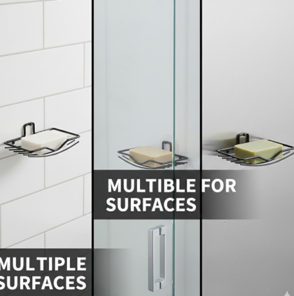 Wall Mount 2-Piece Soap Rack â€“ Versatile Holder for Bathrooms & Homes
