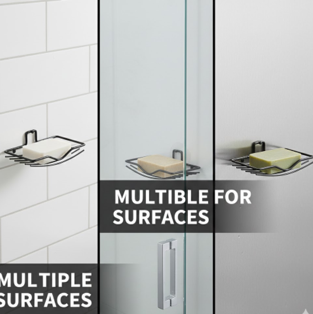 Wall Mount 2-Piece Soap Rack â€“ Versatile Holder for Bathrooms & Homes
