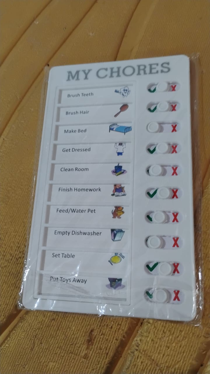 Portable Chores Note Board (20Ã—12 cm, Mix Color)