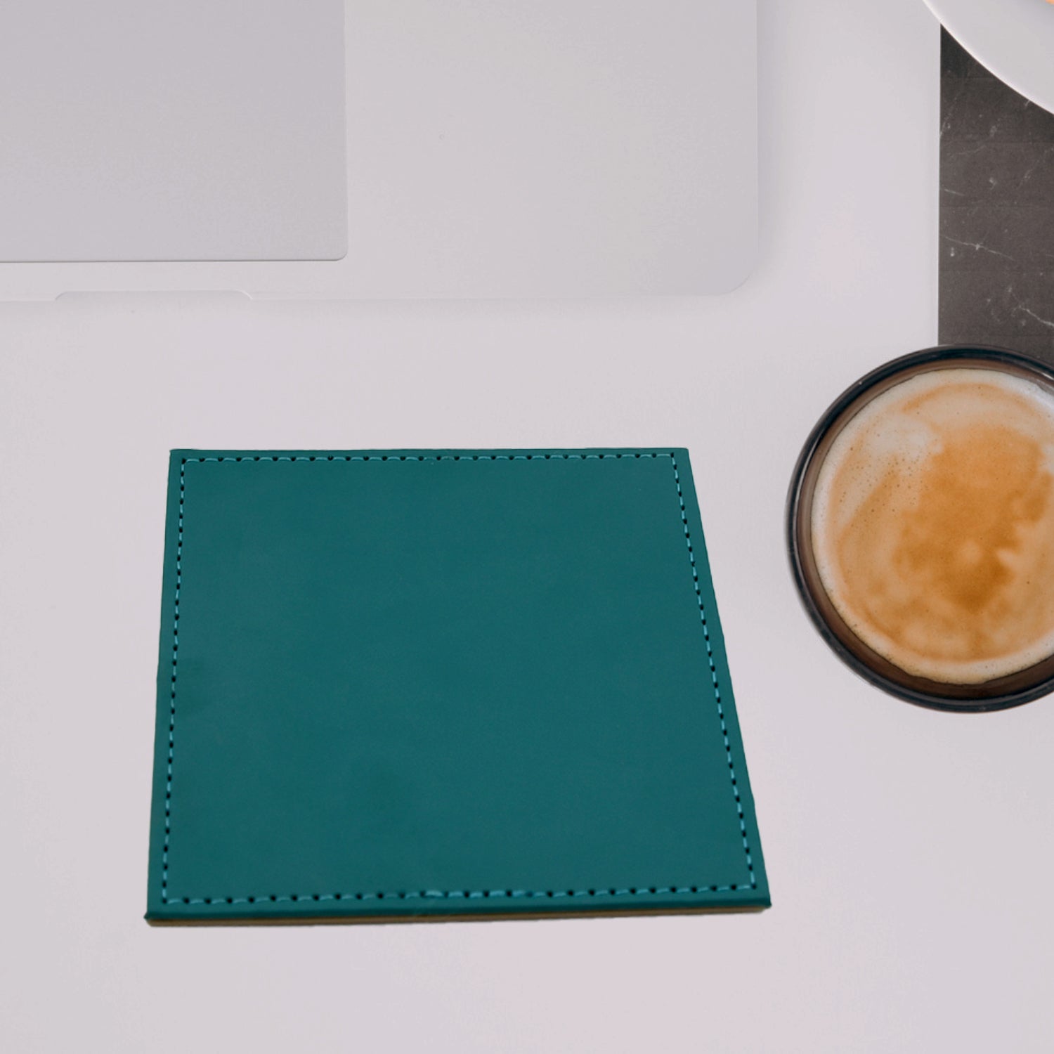 leather drink coaster square