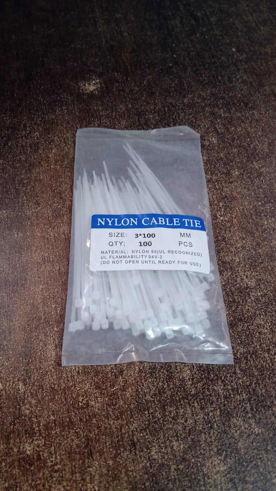3Ã—100 MM Nylon Self-Locking Cable Ties â€“ Heavy Duty Zip Wire Tie (100 Pc)