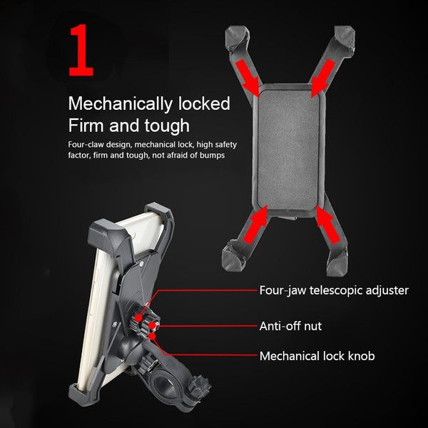 360Â° rotation bike phone mount