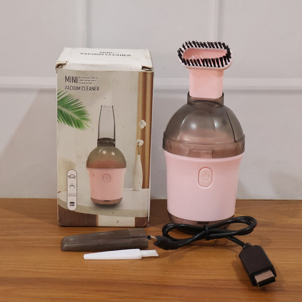 2 in 1 Mini Vacuum Cleaner with Brush Attachment (1 pc)