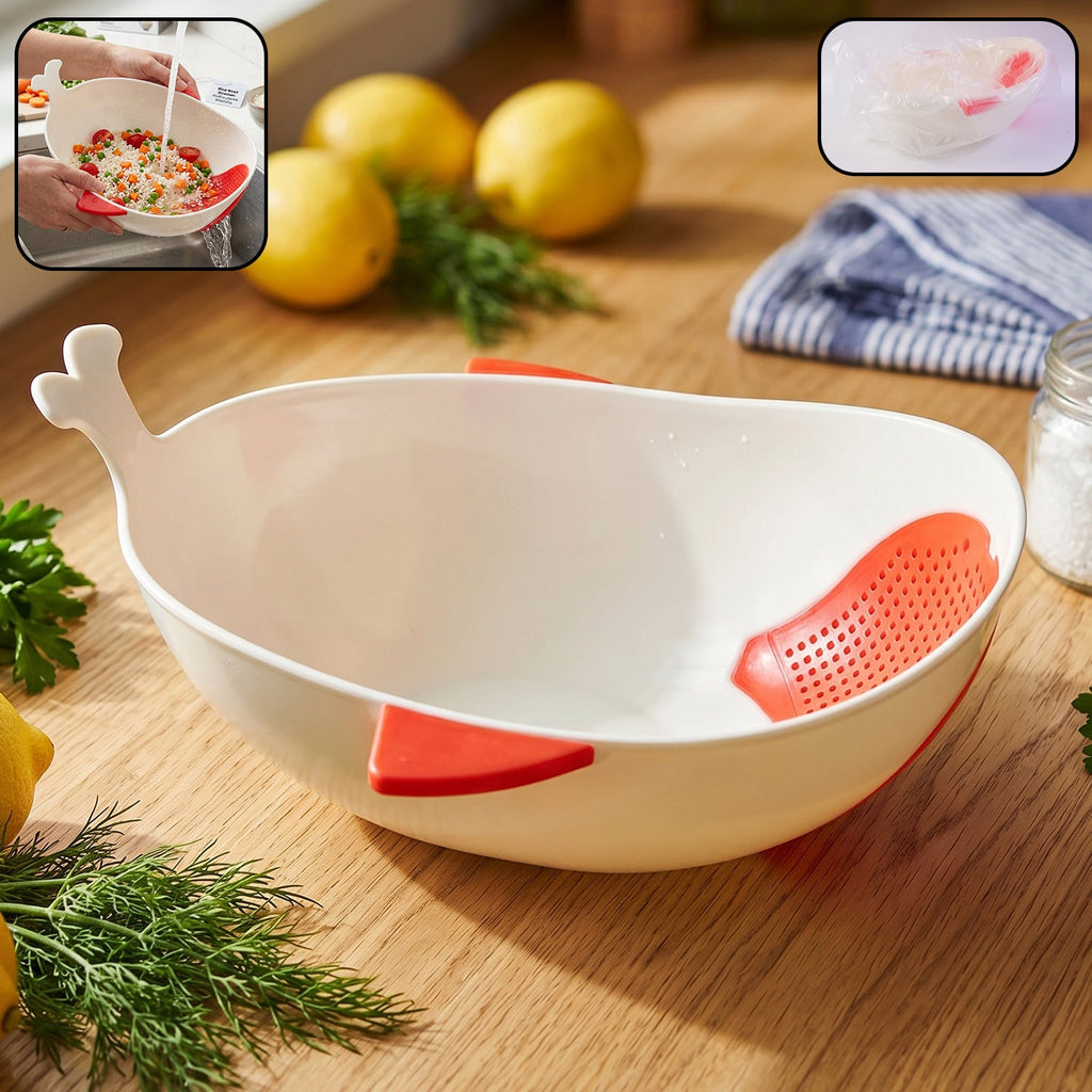 Fish-Shaped Rice Drainer for Efficient Washing and Draining â€“ 1 Pc