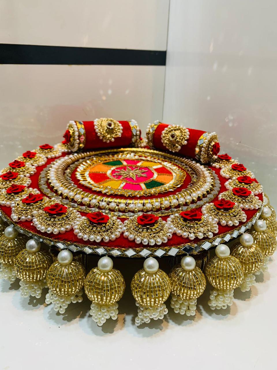 Beautiful singhasan for kanha ji size 10 inches base