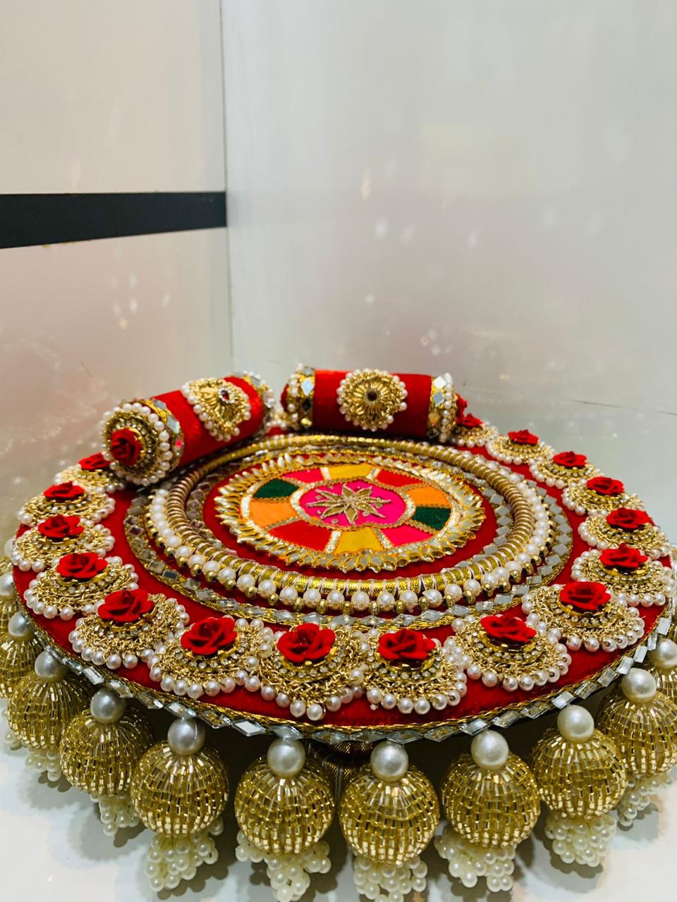 Beautiful singhasan for kanha ji size 10 inches base