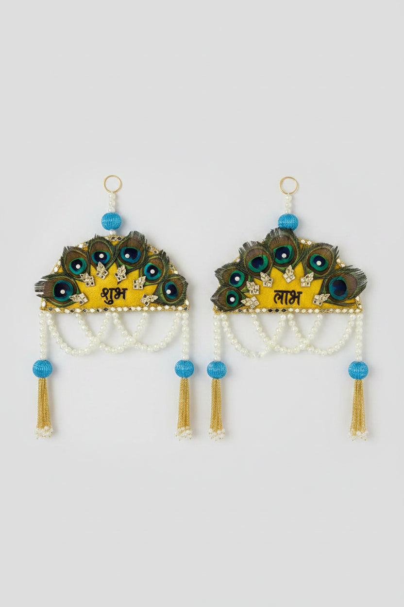 Amazing peacock based shubh labh  pair