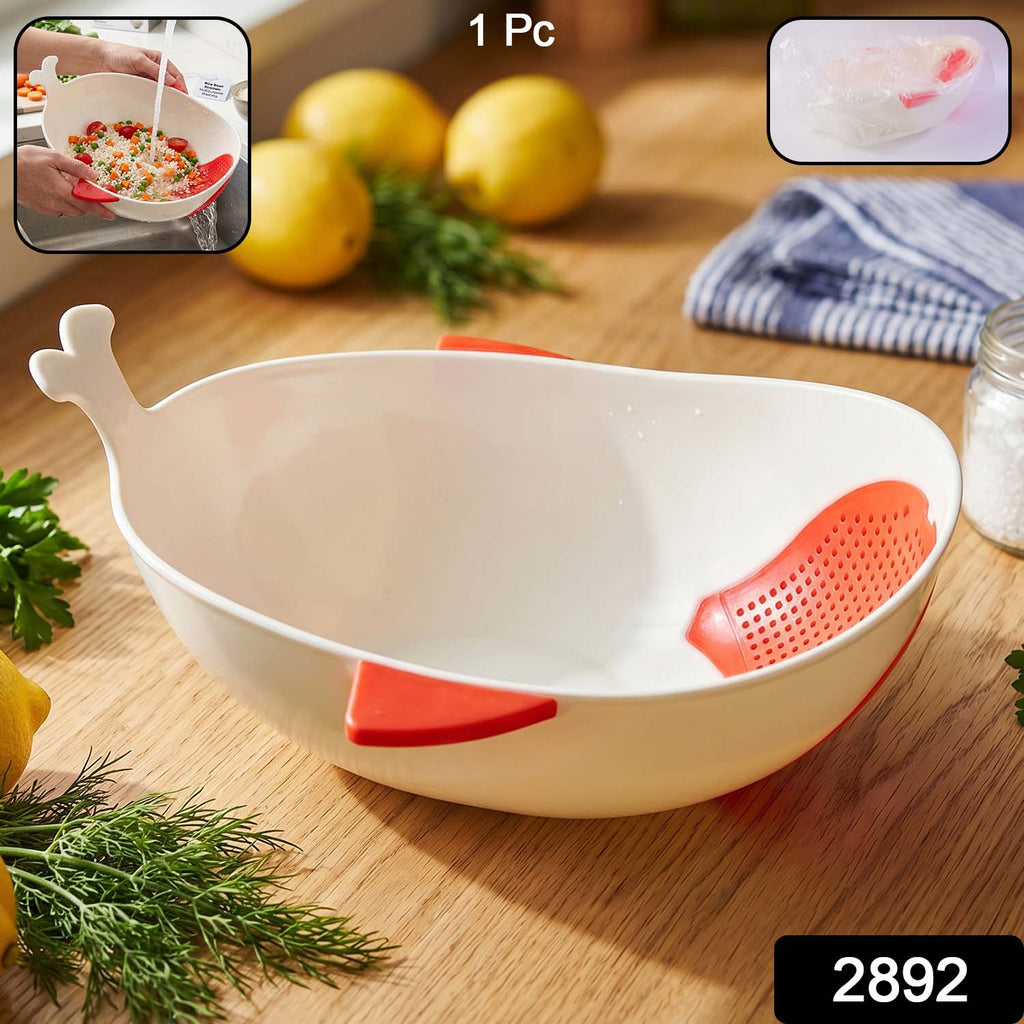 Fish-Shaped Rice Drainer for Efficient Washing and Draining â€“ 1 Pc